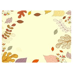 Autumn Border Frame Background Premium Plush Fleece Blanket (extra Small) by Pakjumat