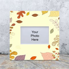 Autumn Border Frame Background White Box Photo Frame 4  X 6  by Pakjumat