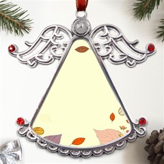 Autumn Border Frame Background Metal Angel With Crystal Ornament by Pakjumat