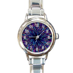 Abstract Beam Blast Round Italian Charm Watch by Pakjumat