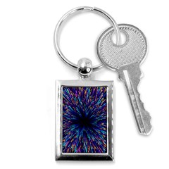 Abstract Beam Blast Key Chain (rectangle) by Pakjumat