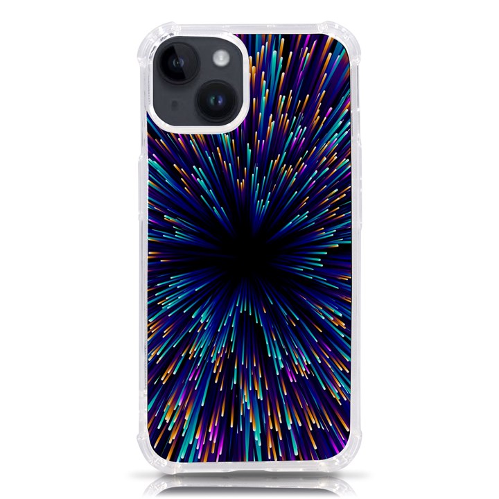 Abstract Beam Blast iPhone 14 TPU UV Print Case