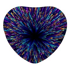 Abstract Beam Blast Heart Glass Fridge Magnet (4 Pack) by Pakjumat