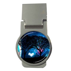 Trees Surreal Universe Silhouette Money Clips (round) 