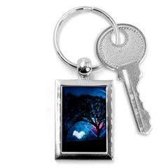 Trees Surreal Universe Silhouette Key Chain (rectangle) by Pakjumat