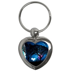 Trees Surreal Universe Silhouette Key Chain (heart) by Pakjumat