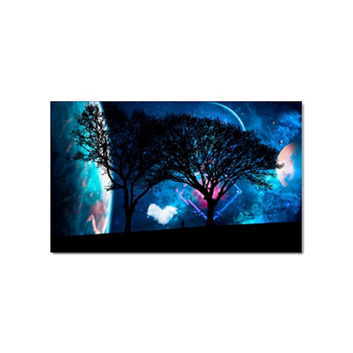 Trees Surreal Universe Silhouette Sticker Rectangular (10 pack)