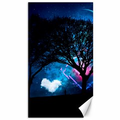 Trees Surreal Universe Silhouette Canvas 40  X 72  by Pakjumat