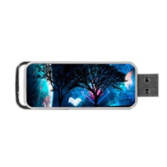 Trees Surreal Universe Silhouette Portable Usb Flash (one Side) by Pakjumat