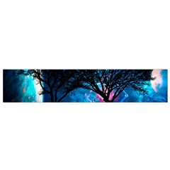 Trees Surreal Universe Silhouette Small Premium Plush Fleece Scarf by Pakjumat