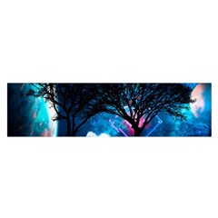 Trees Surreal Universe Silhouette Oblong Satin Scarf (16  X 60 ) by Pakjumat