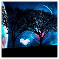 Trees Surreal Universe Silhouette Lightweight Scarf  by Pakjumat