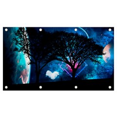 Trees Surreal Universe Silhouette Banner And Sign 7  X 4  by Pakjumat