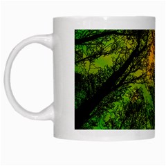 Landscape Night Moon Star Nature White Mug by Pakjumat