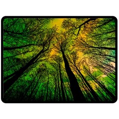 Landscape Night Moon Star Nature Two Sides Fleece Blanket (large) by Pakjumat