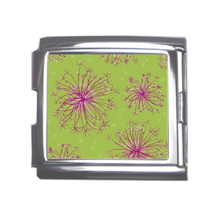 Dandelion Flower Background Nature Flora Drawing Mega Link Italian Charm (18mm)