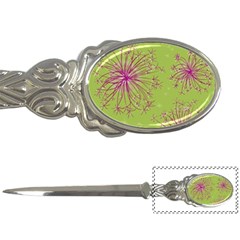 Dandelion Flower Background Nature Flora Drawing Letter Opener by Pakjumat