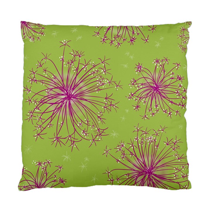 Dandelion Flower Background Nature Flora Drawing Standard Cushion Case (Two Sides)