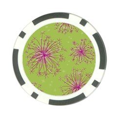 Dandelion Flower Background Nature Flora Drawing Poker Chip Card Guard (10 Pack) by Pakjumat