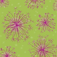 Dandelion Flower Background Nature Flora Drawing Play Mat (square) by Pakjumat