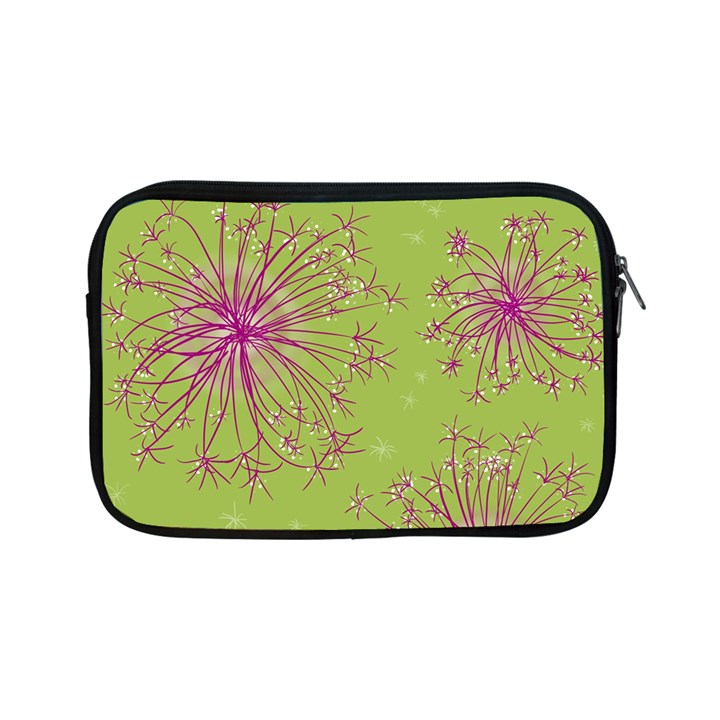 Dandelion Flower Background Nature Flora Drawing Apple iPad Mini Zipper Cases