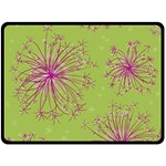 Dandelion Flower Background Nature Flora Drawing Two Sides Fleece Blanket (Large) 80 x60  Blanket Front