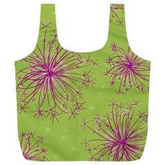 Dandelion Flower Background Nature Flora Drawing Full Print Recycle Bag (xl) by Pakjumat