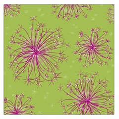 Dandelion Flower Background Nature Flora Drawing Square Satin Scarf (36  X 36 ) by Pakjumat