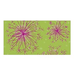 Dandelion Flower Background Nature Flora Drawing Satin Shawl 45  X 80  by Pakjumat