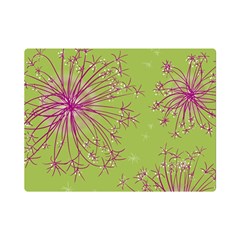 Dandelion Flower Background Nature Flora Drawing Premium Plush Fleece Blanket (mini)