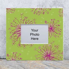 Dandelion Flower Background Nature Flora Drawing White Wall Photo Frame 5  X 7  by Pakjumat