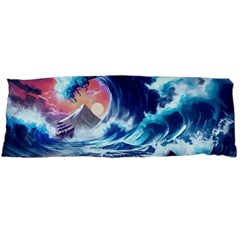 Storm Tsunami Waves Ocean Sea Nautical Nature Body Pillow Case (dakimakura) by Pakjumat