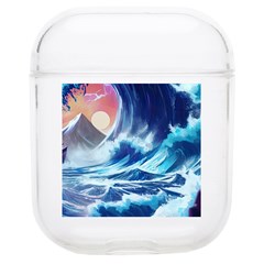 Storm Tsunami Waves Ocean Sea Nautical Nature Airpods 1/2 Case by Pakjumat