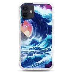 Storm Tsunami Waves Ocean Sea Nautical Nature Iphone 12 Mini Tpu Uv Print Case	 by Pakjumat