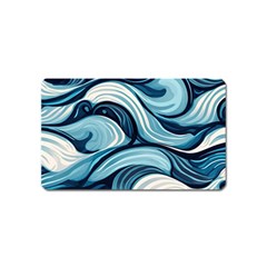 Pattern Ocean Waves Arctic Ocean Blue Nature Sea Magnet (name Card) by Pakjumat