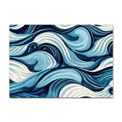 Pattern Ocean Waves Arctic Ocean Blue Nature Sea Sticker A4 (100 Pack) by Pakjumat