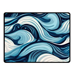 Pattern Ocean Waves Arctic Ocean Blue Nature Sea Fleece Blanket (small) by Pakjumat