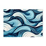 Pattern Ocean Waves Arctic Ocean Blue Nature Sea Crystal Sticker (A4) Front