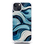 Pattern Ocean Waves Arctic Ocean Blue Nature Sea iPhone 13 TPU UV Print Case Front