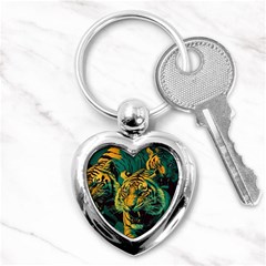 Abstract Landscape Nature Floral Animals Portrait Key Chain (heart) by Pakjumat