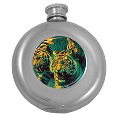 Abstract Landscape Nature Floral Animals Portrait Round Hip Flask (5 Oz) by Pakjumat