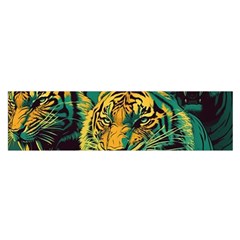 Abstract Landscape Nature Floral Animals Portrait Oblong Satin Scarf (16  X 60 ) by Pakjumat