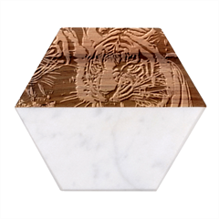 Abstract Landscape Nature Floral Animals Portrait Marble Wood Coaster (hexagon) 