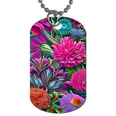 Flowers Nature Spring Blossom Flora Petals Art Dog Tag (one Side) by Pakjumat