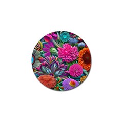 Flowers Nature Spring Blossom Flora Petals Art Golf Ball Marker by Pakjumat