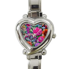 Flowers Nature Spring Blossom Flora Petals Art Heart Italian Charm Watch by Pakjumat