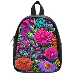 Flowers Nature Spring Blossom Flora Petals Art School Bag (small) by Pakjumat