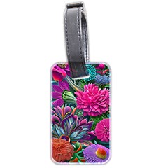 Flowers Nature Spring Blossom Flora Petals Art Luggage Tag (two Sides) by Pakjumat