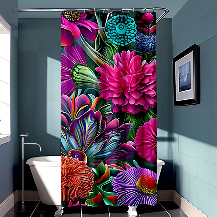 Flowers Nature Spring Blossom Flora Petals Art Shower Curtain 36  x 72  (Stall) 