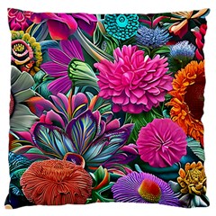 Flowers Nature Spring Blossom Flora Petals Art Large Cushion Case (one Side) by Pakjumat